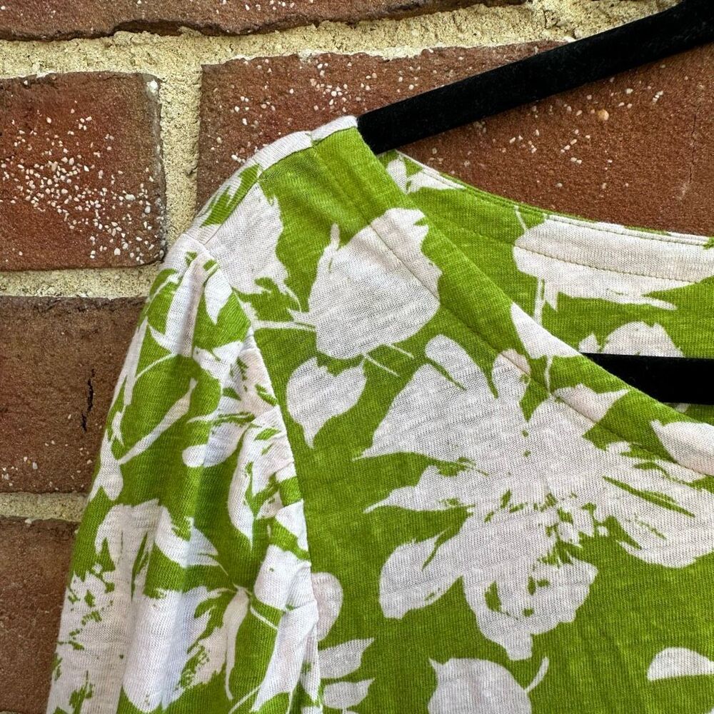 Soft Surroundings $89 Ainsley Linen Blend Tunic Pink Green Floral 1X NEW - Picture 6 of 10